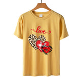 Valentine's Day T Shirt Short-Sleeved Men's and Women's Letter Printed T-shirt Top