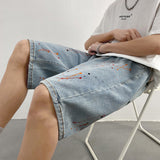 Men Denim Shorts Baggy Denim Shorts Men's Summer