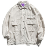 Man Fall Outfis Autumn Vintage Corduroy Lapel Jacket Men Loose Street Workwear Tops