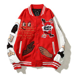 Cardigan Baseball Jacket Autumn and Winter Price Stadium Jacket Heavy Industry Full Embroidery Craft Baseball Sports Jacket Leather Sleeve Coat