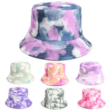 Bucket Hat Fishing Cap Cotton Print Fisherman Hat Double-Sided Tie-Dye Color Printing Fashion Sun Hat