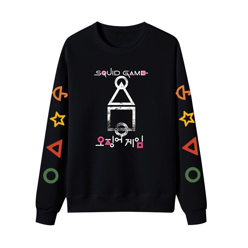 Squid Game Costume Crew Neck Casual Hooded Sweater for Men and Women