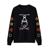 Squid Game Costume Crew Neck Casual Hooded Sweater for Men and Women
