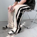 Men's Pants Spring and Autumn Men's Loose Printed Straight-Leg Trousers