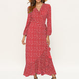 Kendall Jenner Wedding Guest Dress   Printed Summer Draped Dress  Long Sleeve