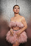 Lady Gaga Dress Sleeveless Pink Sexy Dress Performance Dress