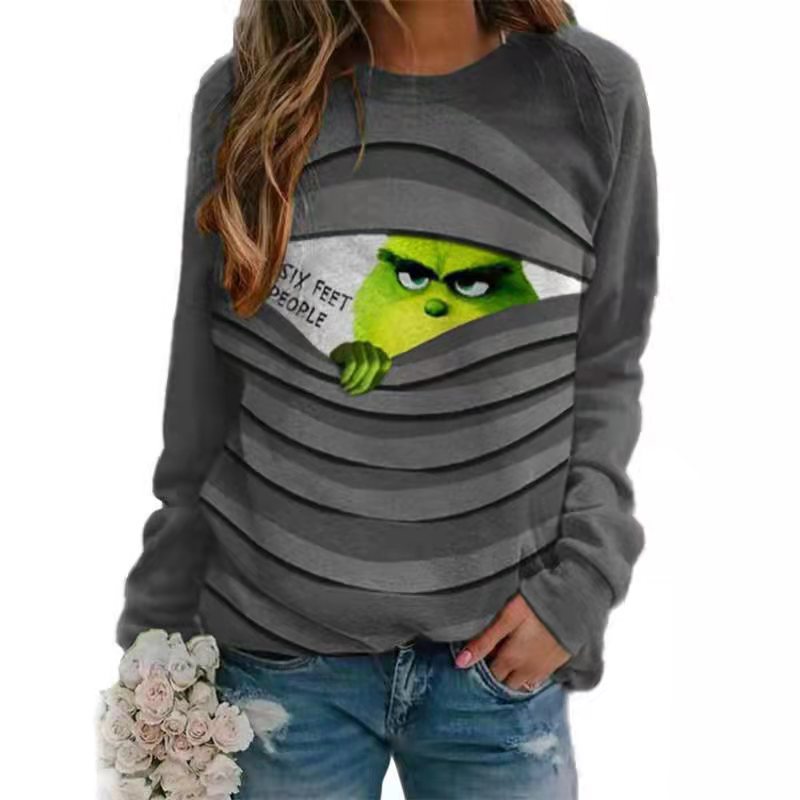 Men and Women Grinch Sweater Christmas Casual Sweatshirt