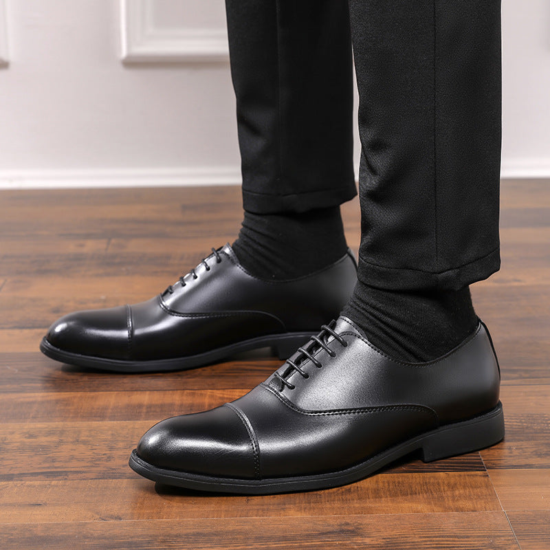 Men's Dress Shoes Classic Leather Oxfords Casual Cushioned Loafer Leather Shoes Men's Formal Business Leather Shoes