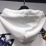 Off White Hoodie With Arrow Print Men'S Casual And Comfortable Embroidered Printed Sweater Owt