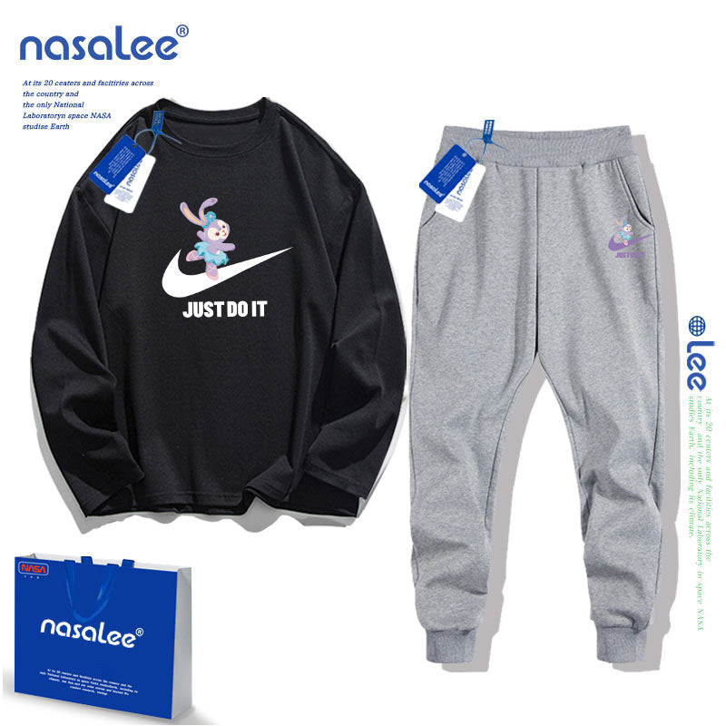 NASA Children Sweatshirt & Pant Set NASA Co-Branded Girls Autumn Sweater Suit Two Pieces