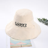 Women Bucket Hat Bucket Hat Sun Shade Embroidery