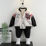 Toddler Boys Jackets Boys' Spring Baseball Uniform Casual Jacket