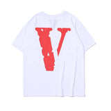 Vlone T Shirt Halfsleeve Summer Wear Printed Cotton Loose Male And Female Couple Short Sleeve Tshirt
