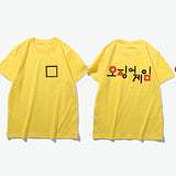 Squid Game Costume Short Sleeve Loose Crew Neck T-shirt Top