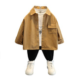 Toddler Boys Sweater Boys' Shirt Shirt Coat Spring and Autumn