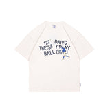 Men T Shitrs Baseball Player Printed Round Neck