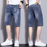 Men Denim Shorts Men's Thin Loose Casual Pants