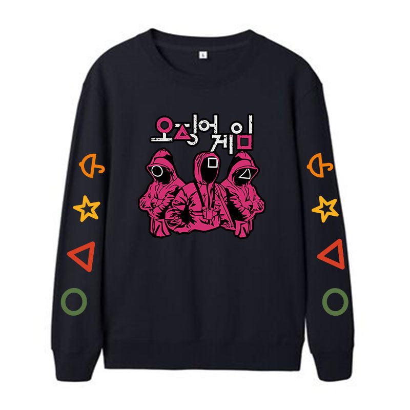 Squid Game Costume Couple's Shirts Casual Sports round Neck Sweater
