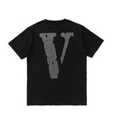 Vlone Men And Women Couple Personality Plus Size Retro Sports Short Sleeve Tshirt