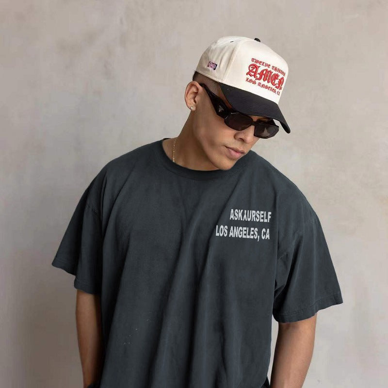 Askyurself T Shirt Loose Men's Short Sleeve T-shirt