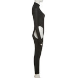 Fall Women's Clothing Sexy Cutout High Waist Tight Leisure Sports Fitness One-Piece Trousers for Women