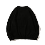 Men Sweater Printed Sweater Men's Round Neck Pullover