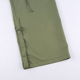 Julia Fox Low Rise Jeans Hot Girl Waist Drawstring Zipper Pocket Loose All-Match Casual Ankle-Tied Woven Retro Trousers