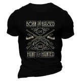 Man T Shirt Cotton round Neck Heat Transfer Patch Short Sleeve Shirt