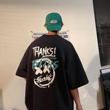 Men T-Shirts Round Neck Loose Artistic