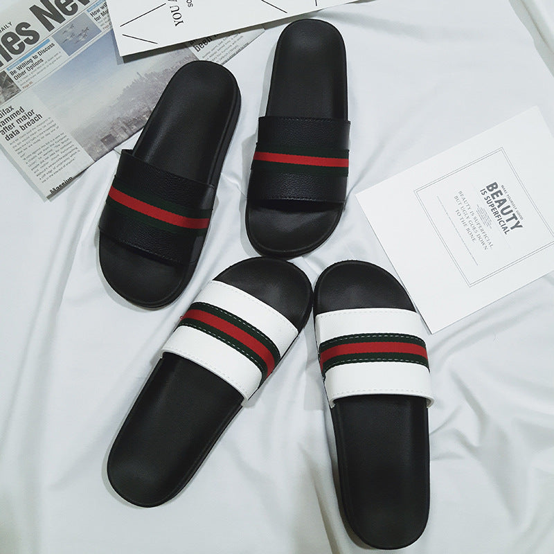 Men's Flip Flops Men Slides Comfort Slides Sandal Men's Shoes Summer Simple Striped Outerwear Sandals