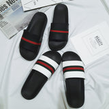 Men's Flip Flops Men Slides Comfort Slides Sandal Men's Shoes Summer Simple Striped Outerwear Sandals