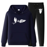 Vlone Hoodie & Pants 2 Piece Set Hooded Suits Men'S Casual