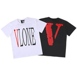 Vlone T Shirt Men'S And Women'S V Couple Wear Men'S And Women'S Round Neck Tee Short Sleeve T-Shirt