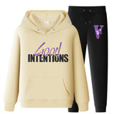 Vlone Hoodie & Pants 2 Piece Set Casual Loose Hoodie Sweatshirt