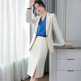 Interview Suit Women Apricot Small Suit Outfit Women's Suit Spring and Autumn