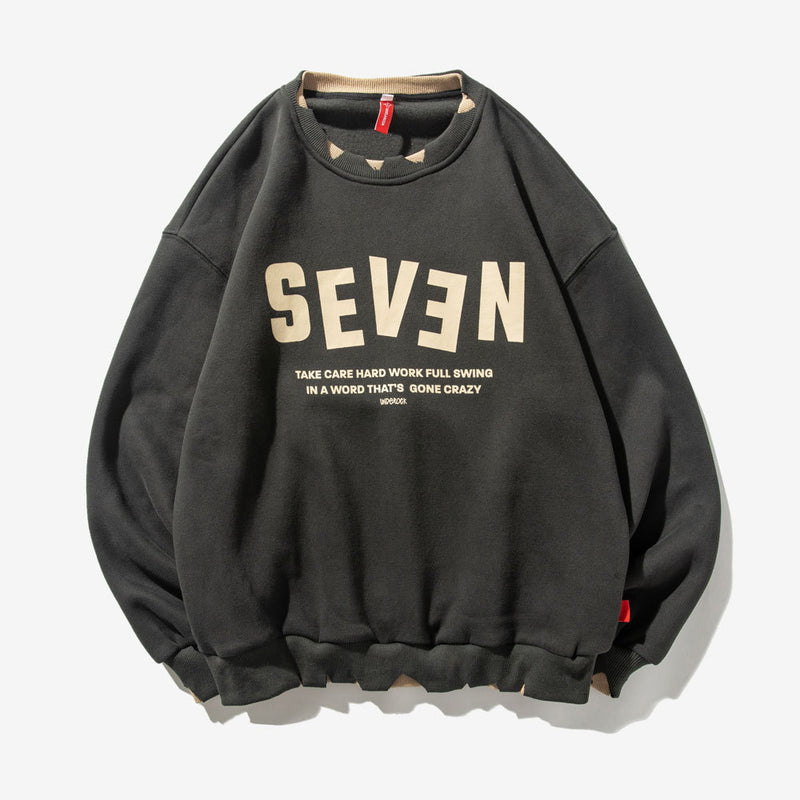 Crew Neck Sweatshirts Men's Autumn Long-Sleeved Sweater Men's Hip Hop Loose