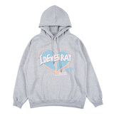 Man Fall Outfits Love Printed Hoodie Autumn and Winter Loose Pullover Sports Hoodie
