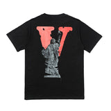 Vlone T Shirt Big V Statue Of Liberty Maychao Hip-Hop Street Men And Women Couple T-Shirt Casual