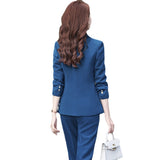 Interview Suit Women's Black Suit Women's Autumn Leisure Suit