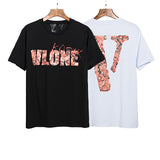 Vlone T Shirt Half Sleeve Men'S And Women'S Loose Short Sleeve T-Shirt