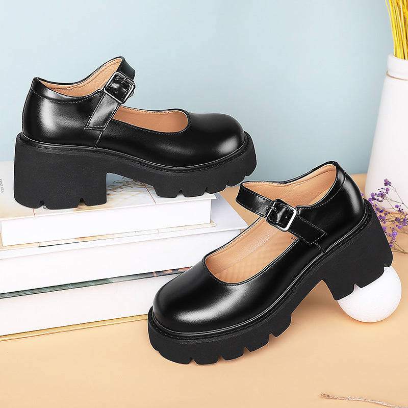 Mary Jane Shoes Summer Retro Round Head Mary Jane Shoes
