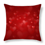 Valentine's Day Pillow Covers 4 Piece Random Styles Together, Love Heart Peach Skin Fabric Valentine's Day Pillow Cover Car Office Sofa Cushion