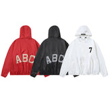 Fog Fear of God Hooded Sun Protection Shirt ABC Flocked Printed Male