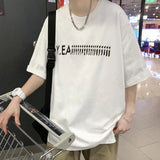 Men T-Shirts Loose Half Sleeve Printing