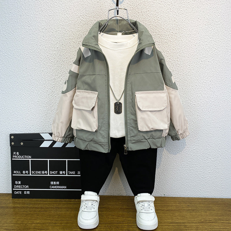 Toddler Boys Jackets Boys' Coat Spring Versatile Trench Coat