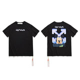 Off White T Shirt Off Cartoon Mickey Short Sleeve Tshirt Male And Female Couples Wear Owt