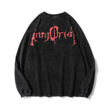 Skull T Shirt Dark Skull Print Loose round Neck
