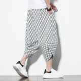 Men Trousers Cropped Pants Loose