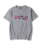 Squid Game Costume Printed Short Sleeve Pullover round Neck T-shirt