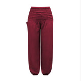 Coachella Music Festival Outfits Solid Color Loose-Fitting Large Size Casual Breathable Pants